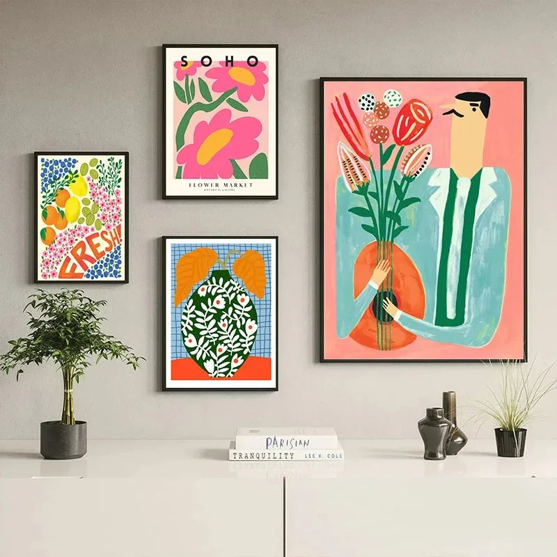 Colorful Matisse Inspired Gallery Wall Prints