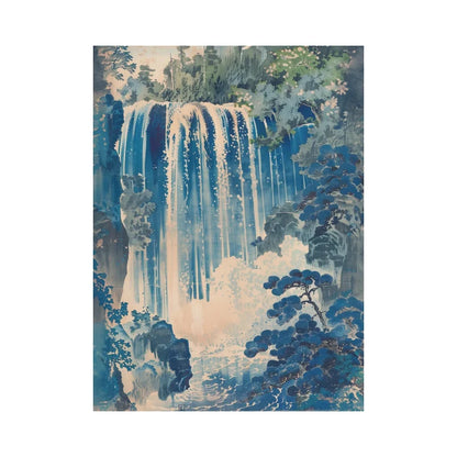 Hokusai Ukiyo-e Waterfall Canvas