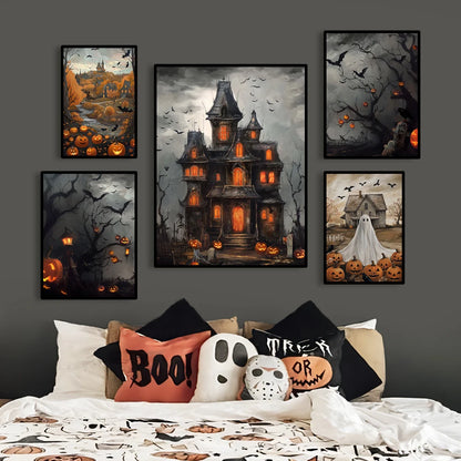 Vintage Dark Halloween Canvas Prints