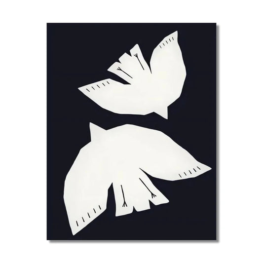 Bohemian Beige & Black Abstract Canvas Print