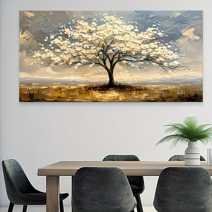 extra large tree of life with geometric abstract canvas print