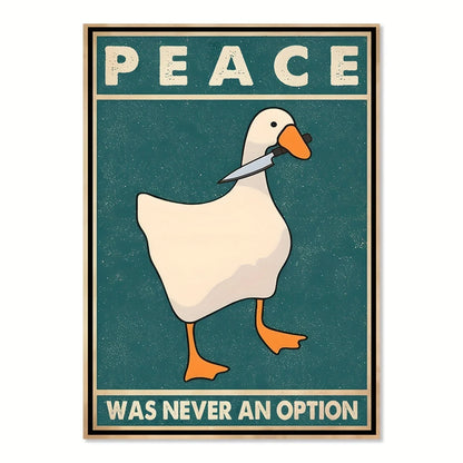Goose Meme “Peace Was Never an Option” Canvas Print