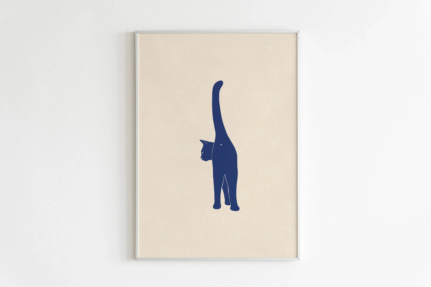 minimal abstract cartoon cat illustration canvas