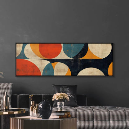 panoramic mid century bauhaus unframed geometric canvas