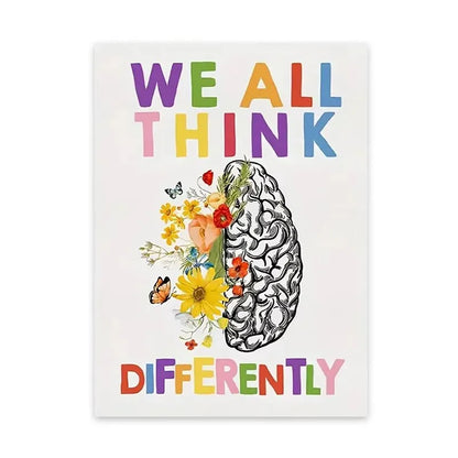 growth mindset emotional brain psychology canvas wall art