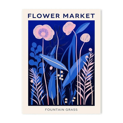 Classic Blue Flower Canvas