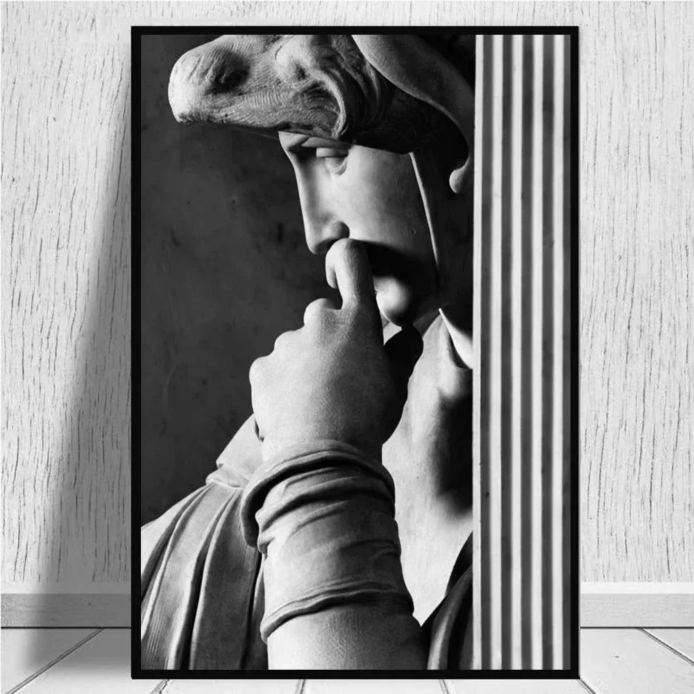 Graffiti David Bust Canvas Print