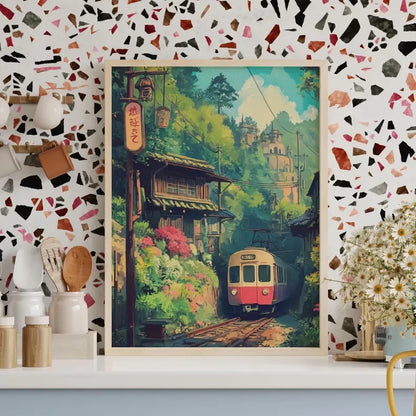 Anime Japanese Train Journey Canvas Print