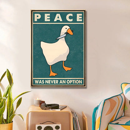 Goose Meme “Peace Was Never an Option” Canvas Print