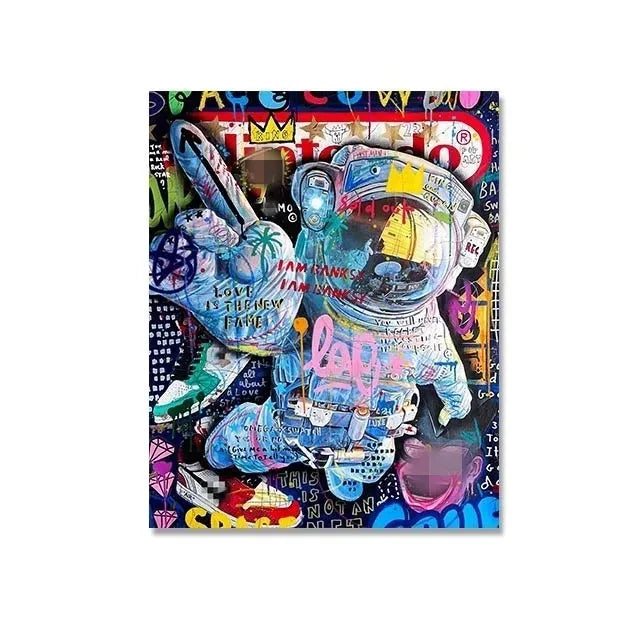 Banksy & Gustav Klimt Graffiti Canvas