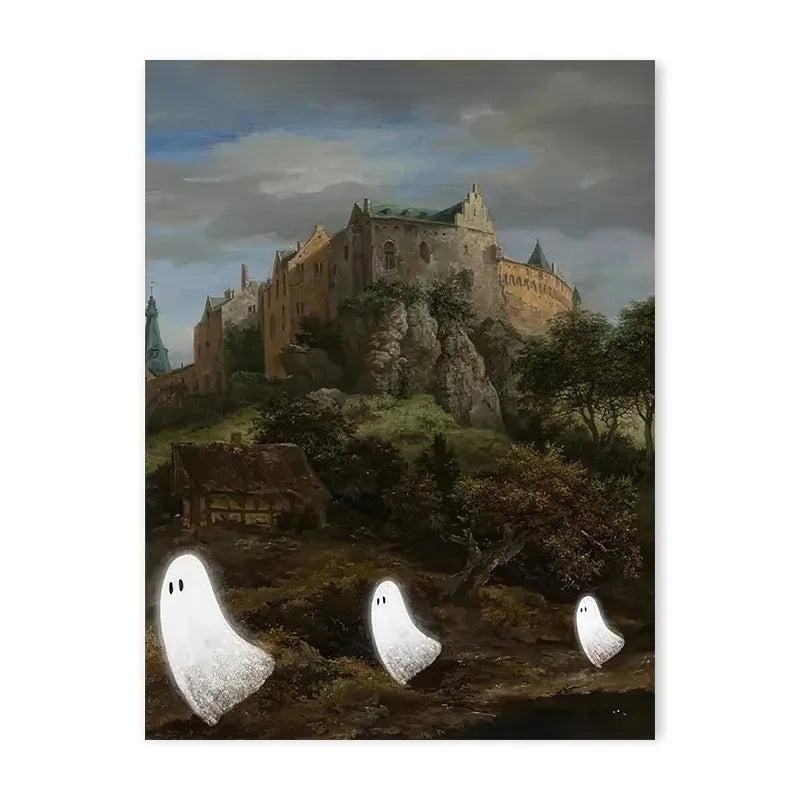 Vintage Autumn Farmhouse Canvas Print