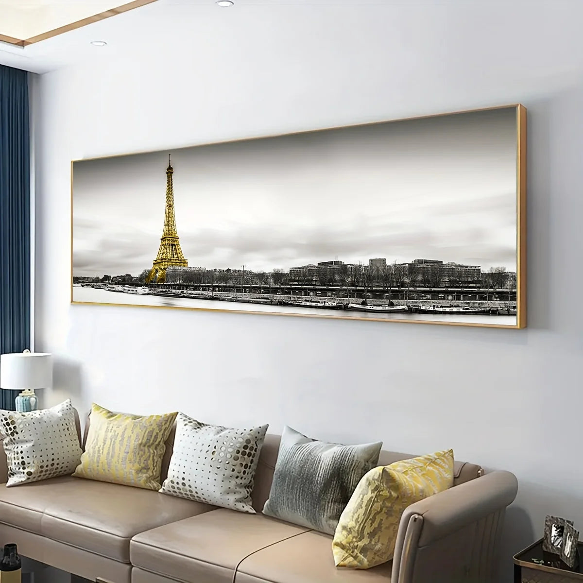 unframed eiffel tower paris landscape canvas poster