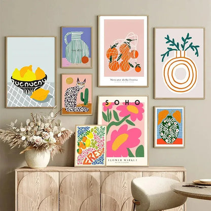 Colorful Matisse Inspired Gallery Wall Prints