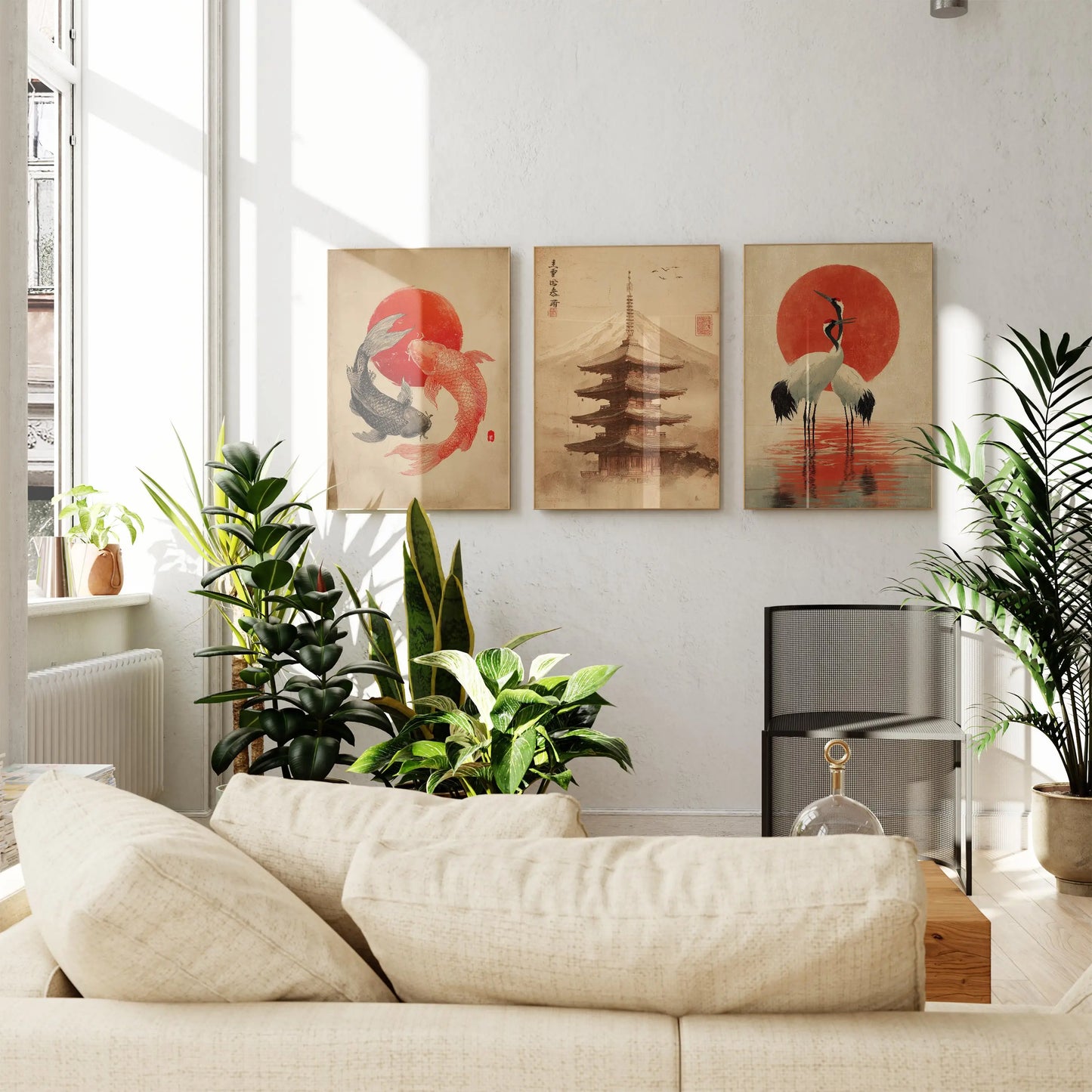 Japanese Zen Harmony Canvas Print - Set Of 3