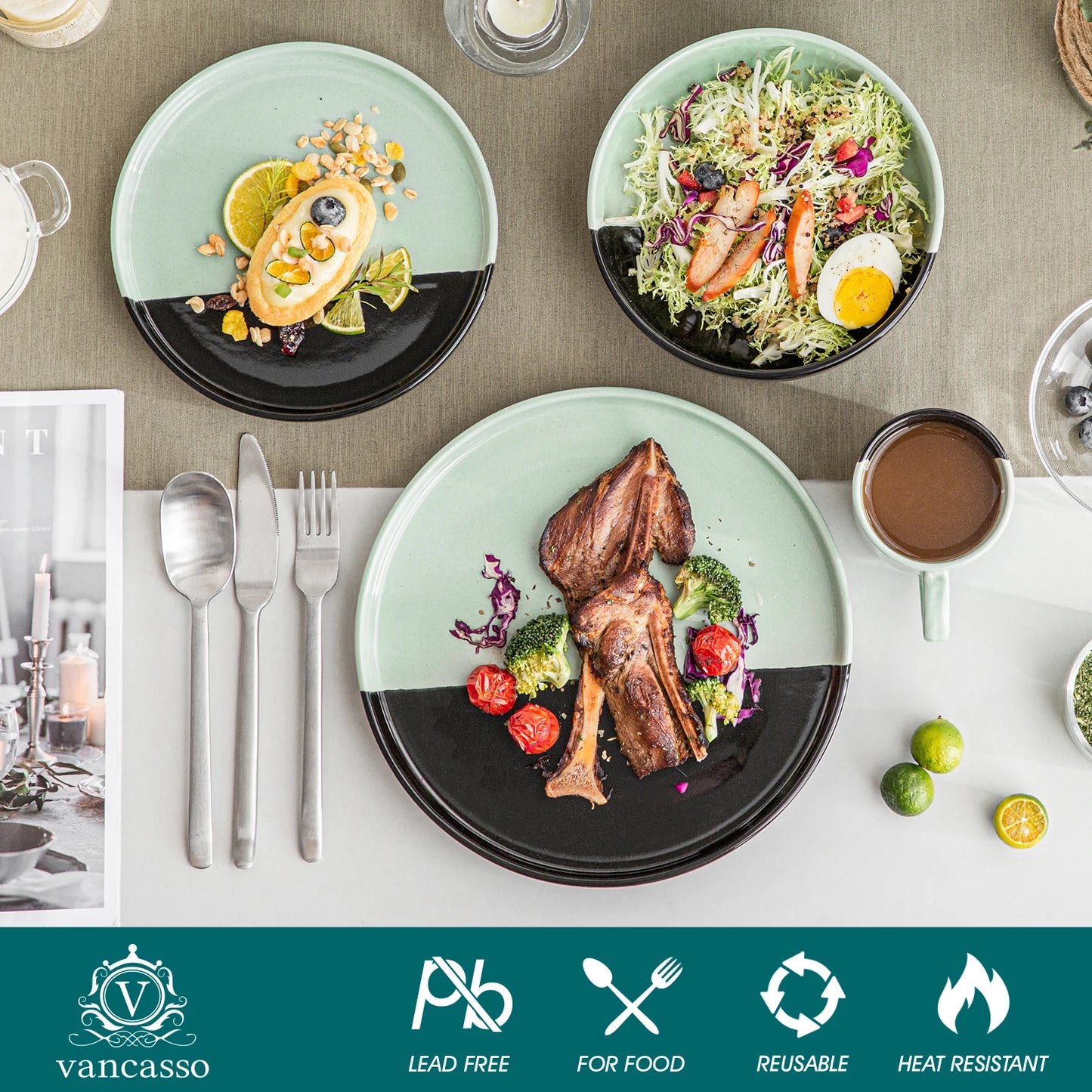 Vancasso Aria Embossed Stoneware Tableware Set