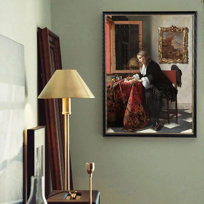 renaissance-style figures with architectural motifs vintage canvas wall art