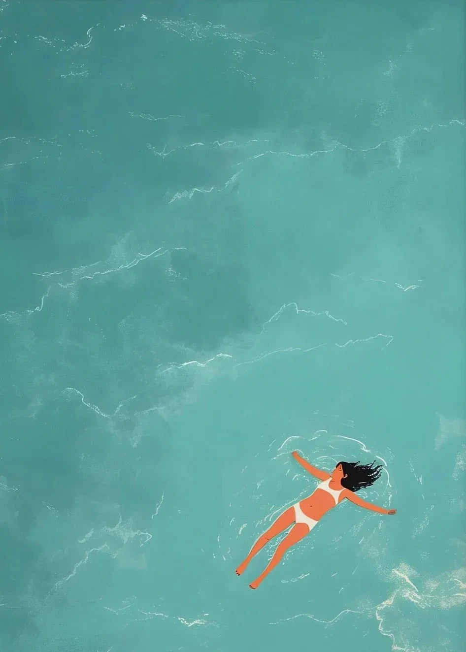 Nordic Summer Beach Canvas