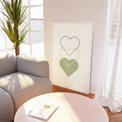 Minimalist Multiple Hearts Canvas