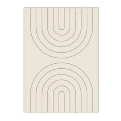 minimalist beige abstract line art canvas wall print