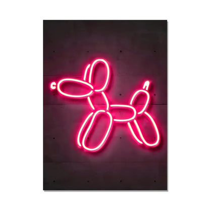 Neon Effect Iconic Canvas