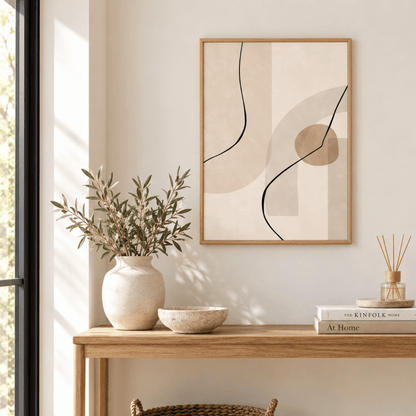 Soft Geometry In Motion Canvas Print