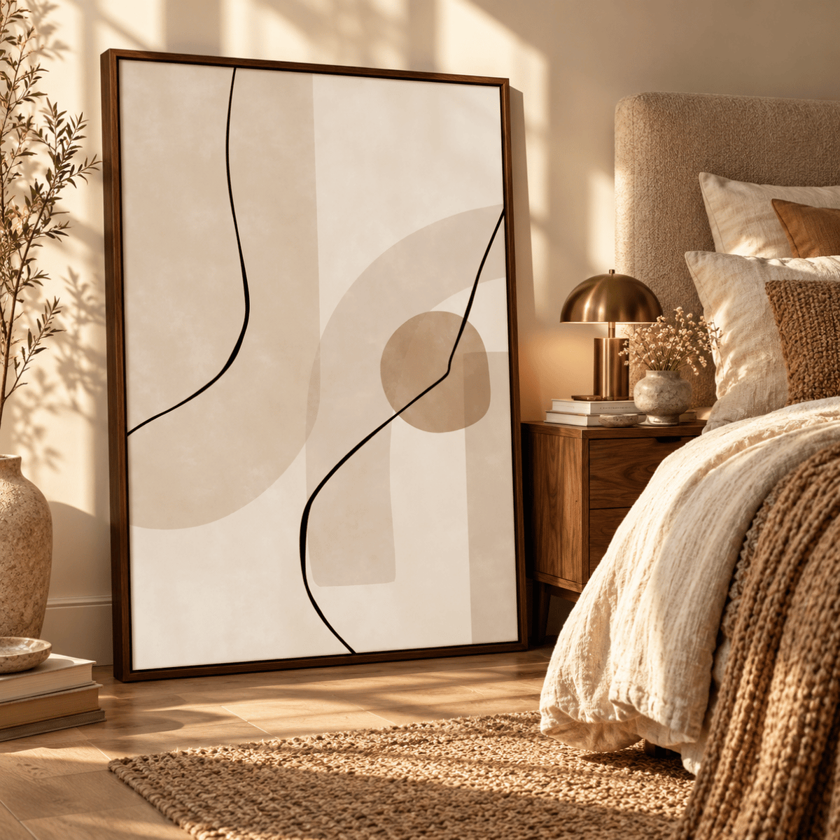 Soft Geometry In Motion Canvas Print