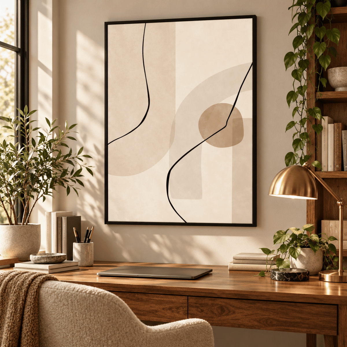 Soft Geometry In Motion Canvas Print