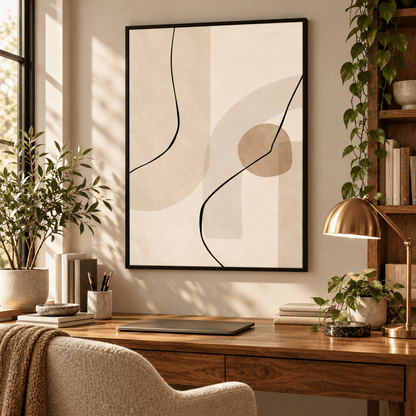 Soft Geometry In Motion Canvas Print