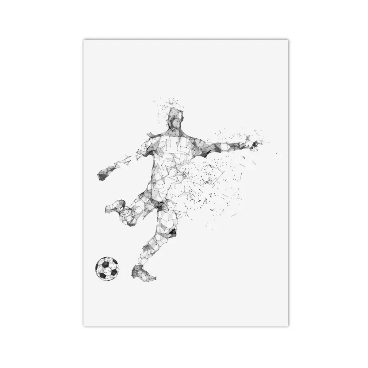 Striker In Motion Football Canvas Print