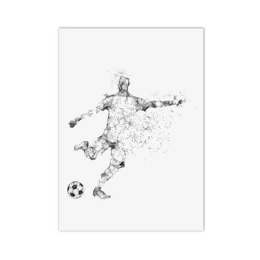 Striker In Motion Football Canvas Print