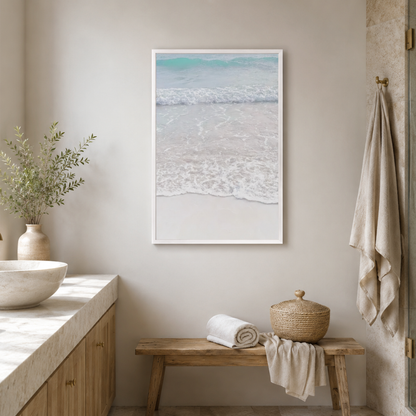 Soft Ocean Waves Coastal Canvas Print
