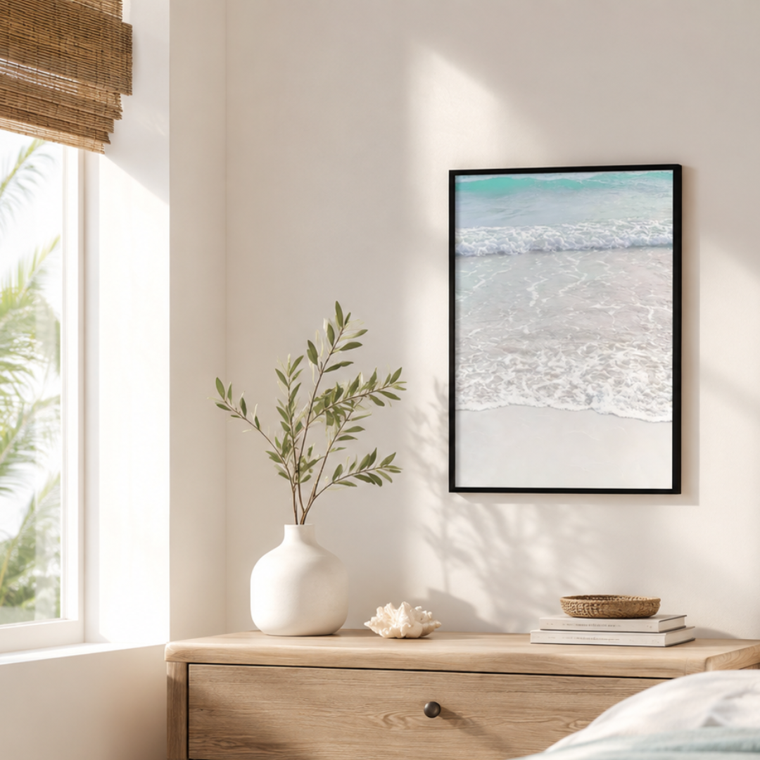 Soft Ocean Waves Coastal Canvas Print