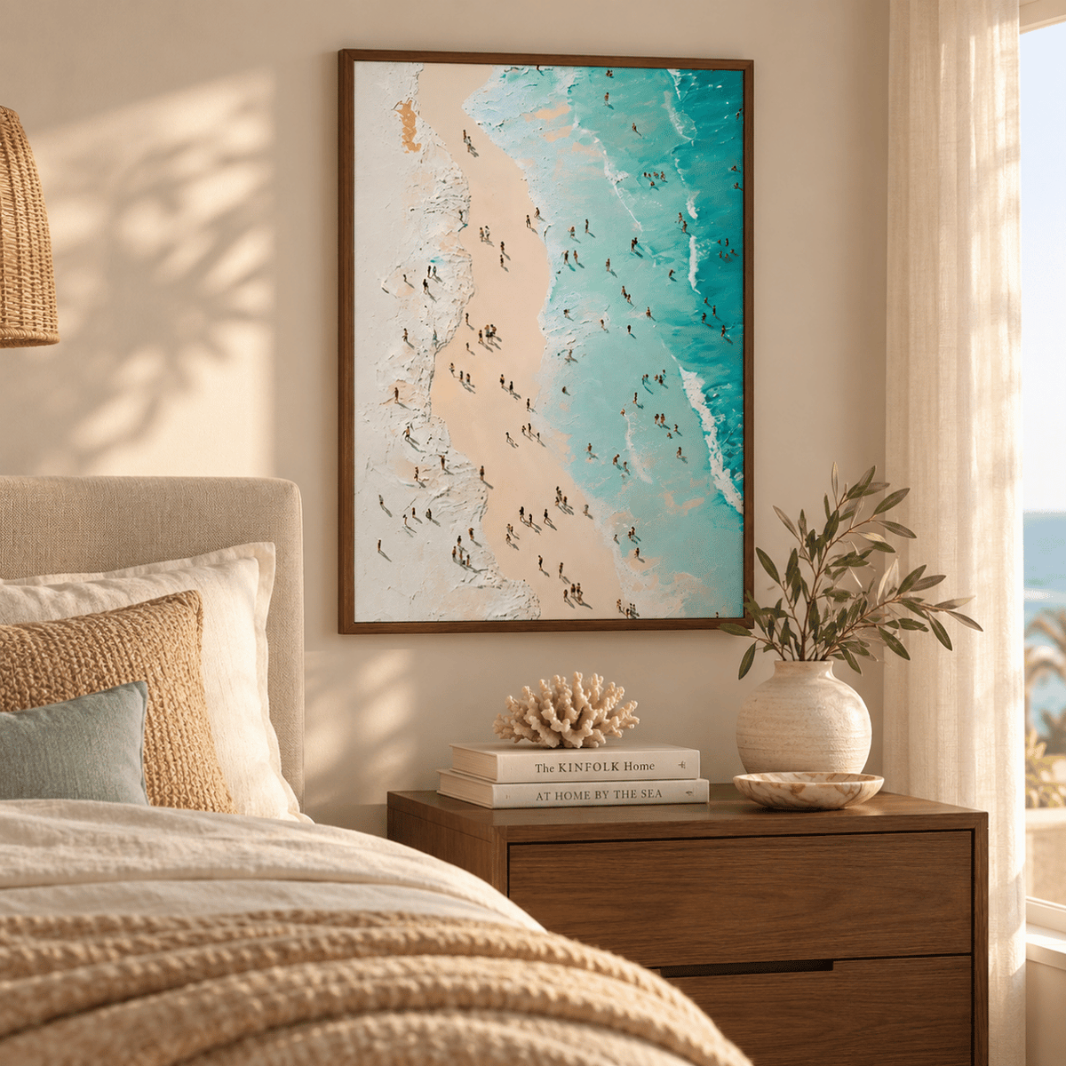Turquoise Tides Beachscape Canvas Print