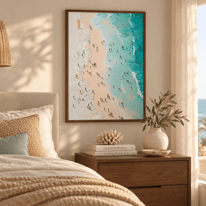 Turquoise Tides Beachscape Canvas Print