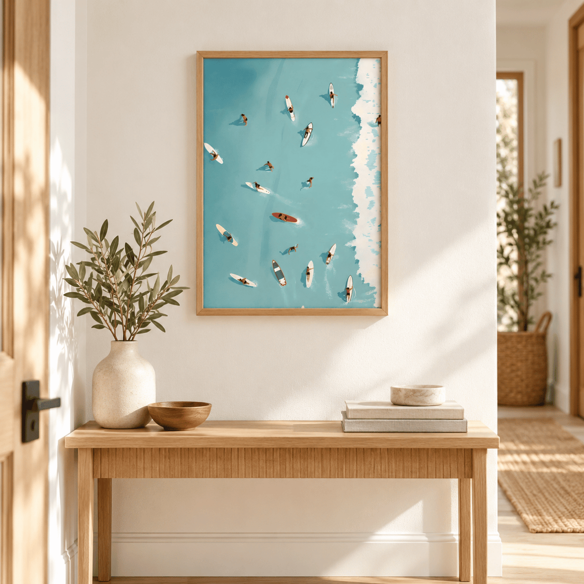 Waiting For The Wave Surfer Canvas Print