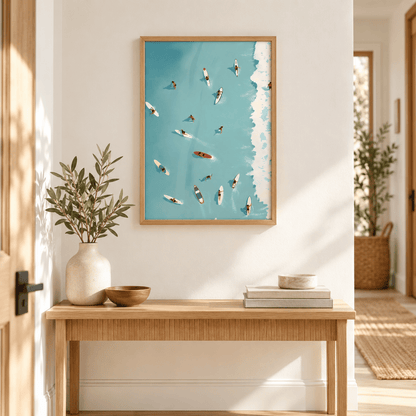 Waiting For The Wave Surfer Canvas Print