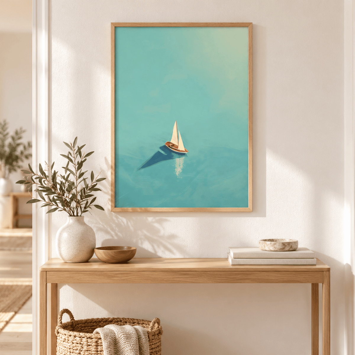 Still Waters Sailboat Canvas Print