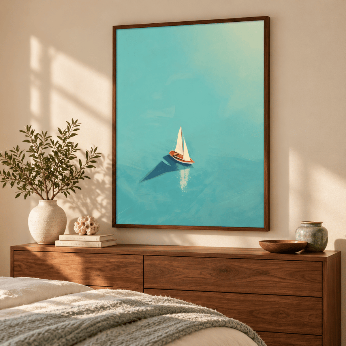 Still Waters Sailboat Canvas Print