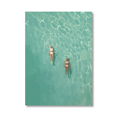 Drifting Together Poolside Canvas Print