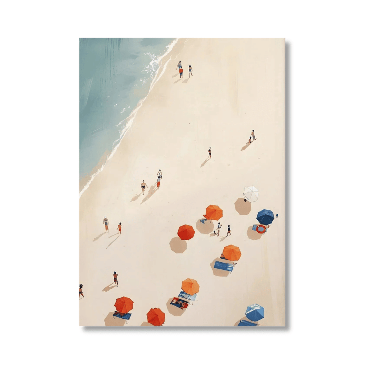 Sunlit Shoreline Beach Day Canvas Print