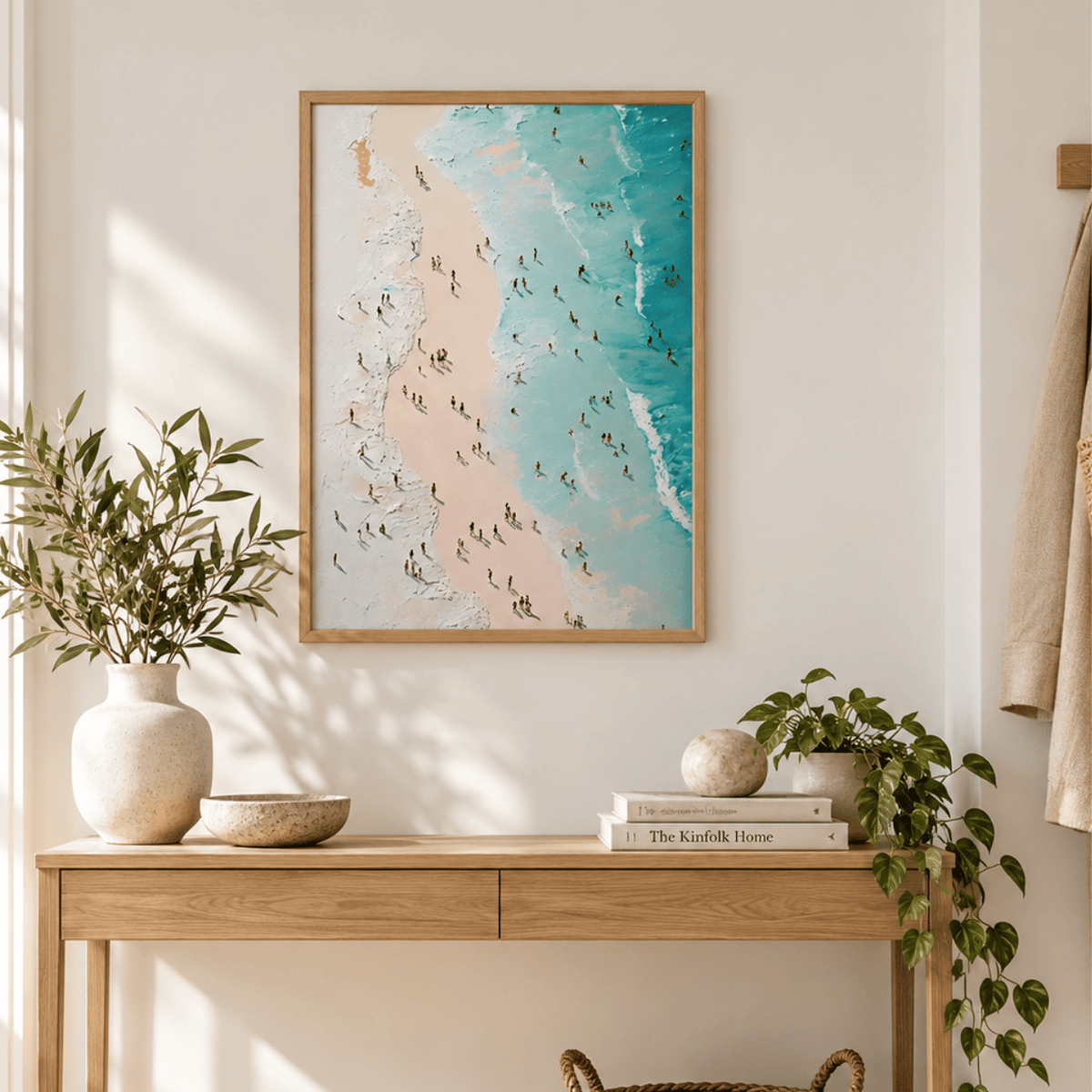 Turquoise Tides Beachscape Canvas Print