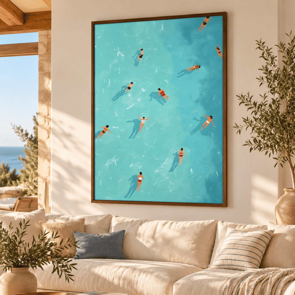 Summer Drift Swimmers Canvas Print