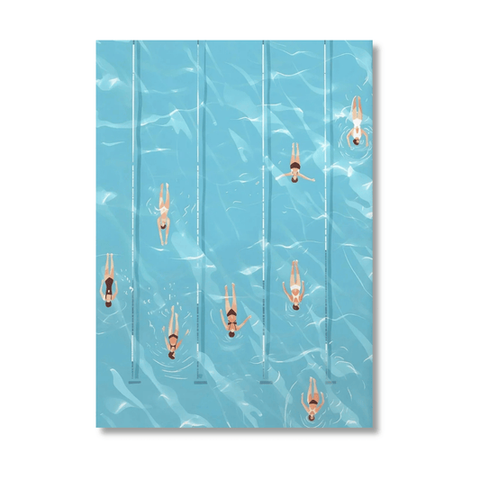 Pool Lane Drift Canvas Print