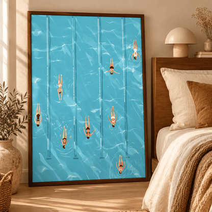 Pool Lane Drift Canvas Print