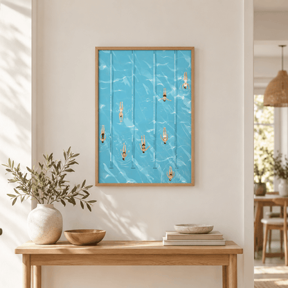Pool Lane Drift Canvas Print