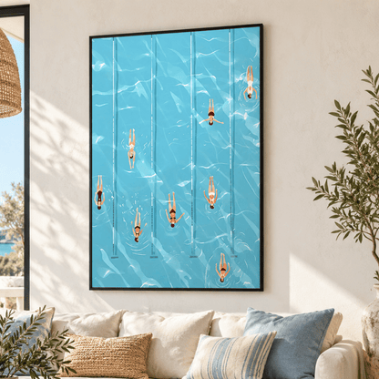 Pool Lane Drift Canvas Print