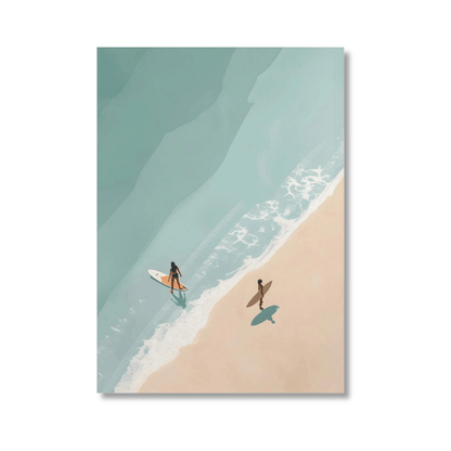 Between The Tides Surfer Canvas Print