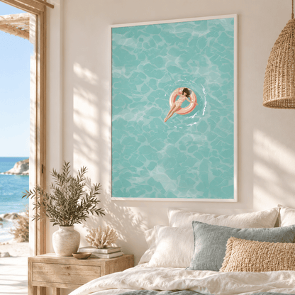 Drift Away Poolside Canvas Print