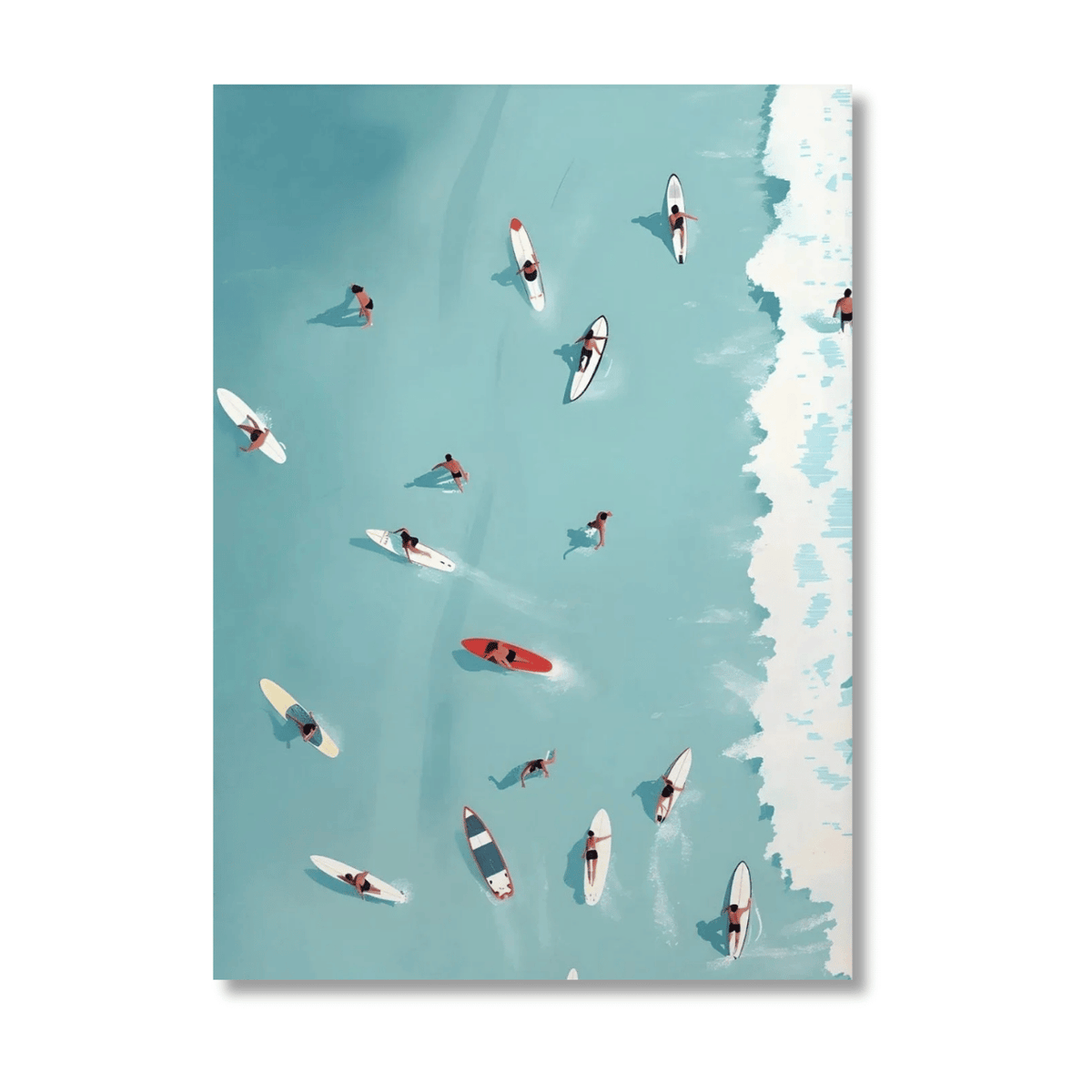 Waiting For The Wave Surfer Canvas Print
