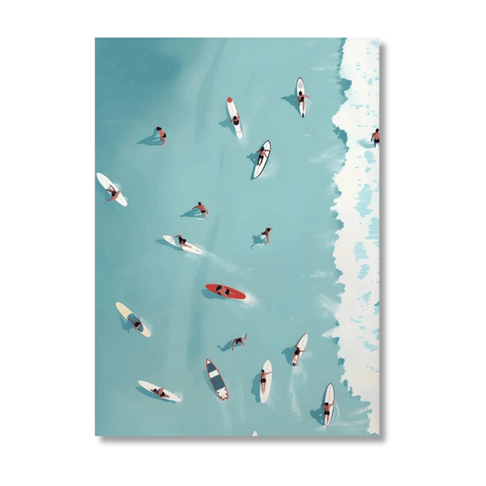 Waiting For The Wave Surfer Canvas Print